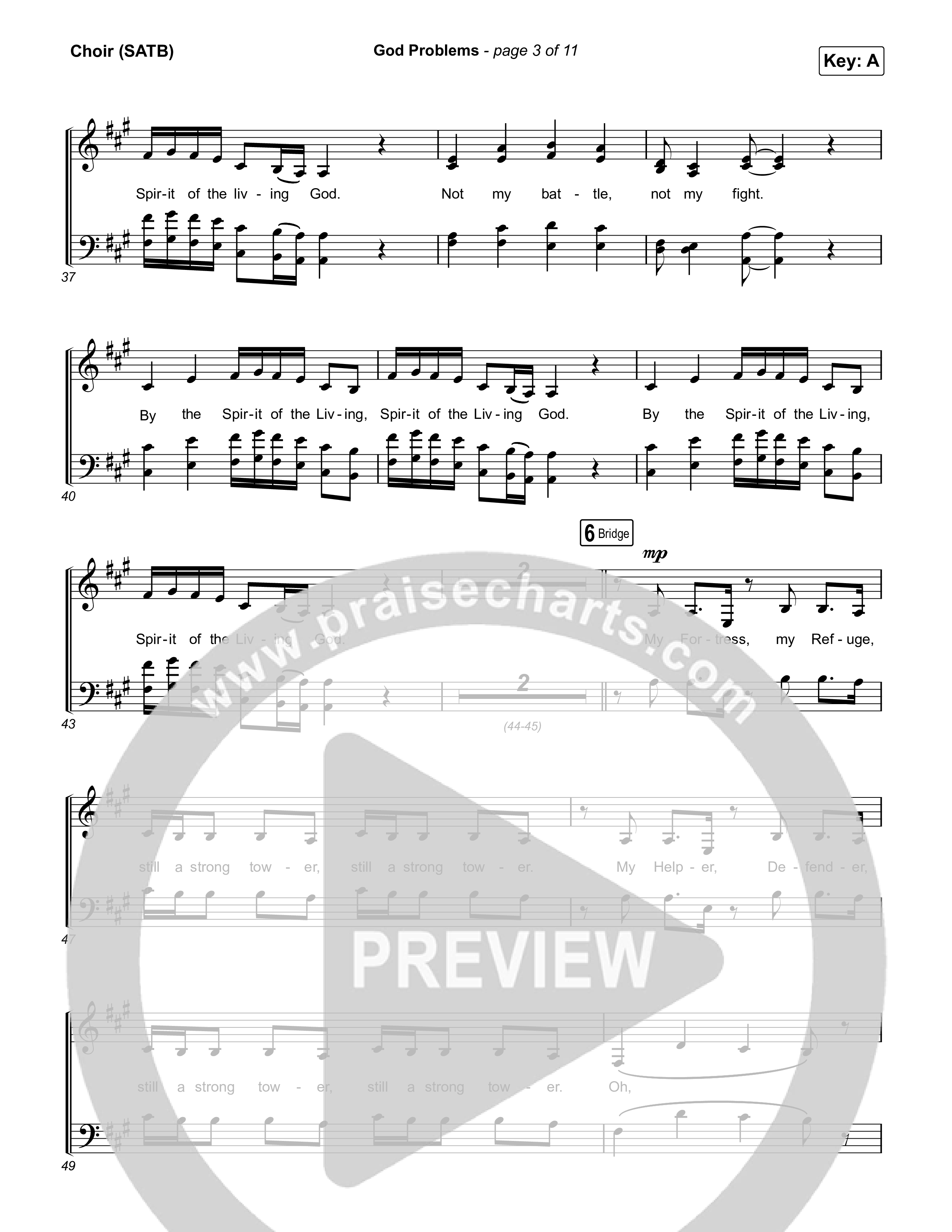 God Problems Choir Sheet (SATB) (Maverick City Music / Chandler Moore / Naomi Raine)