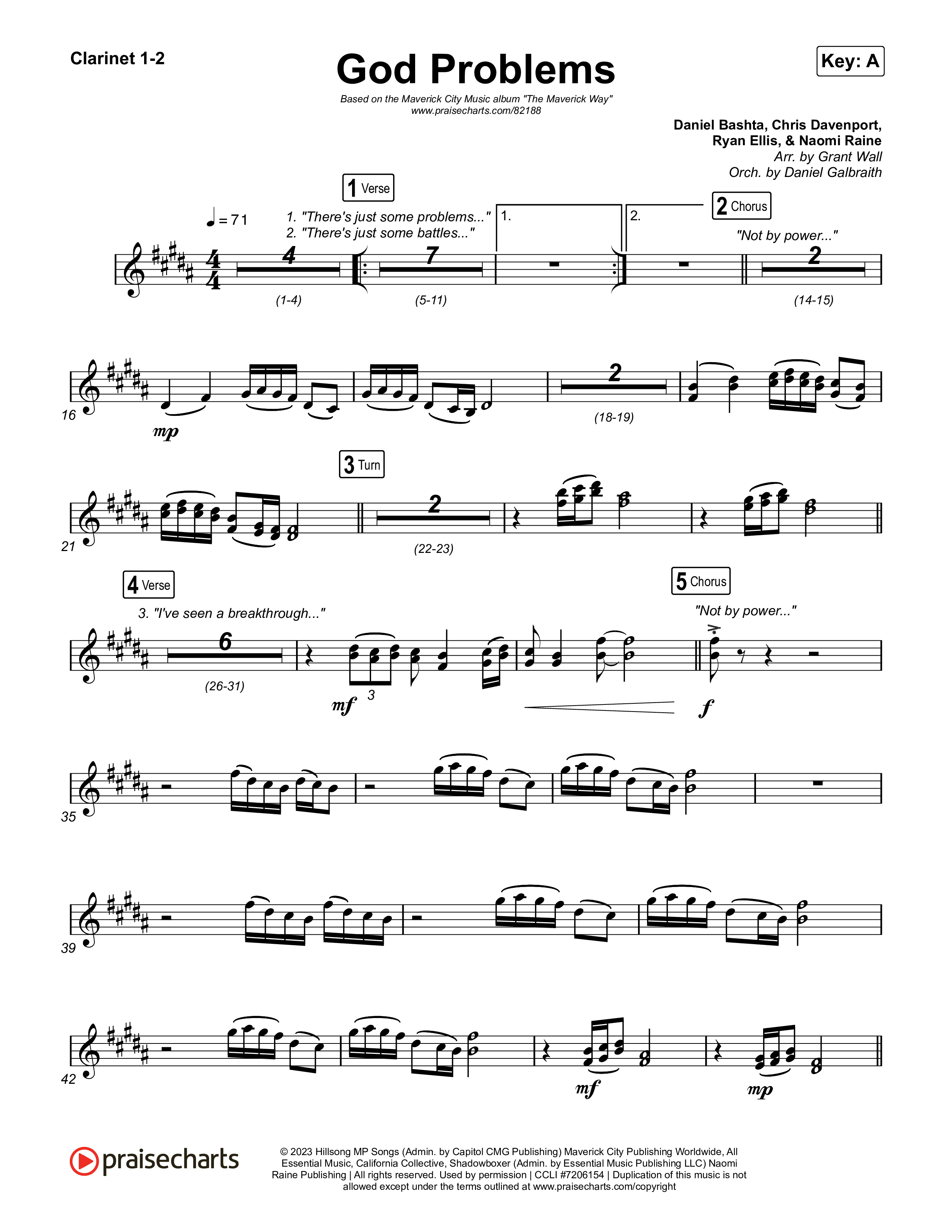 God Problems Clarinet 1/2 (Maverick City Music / Chandler Moore / Naomi Raine)