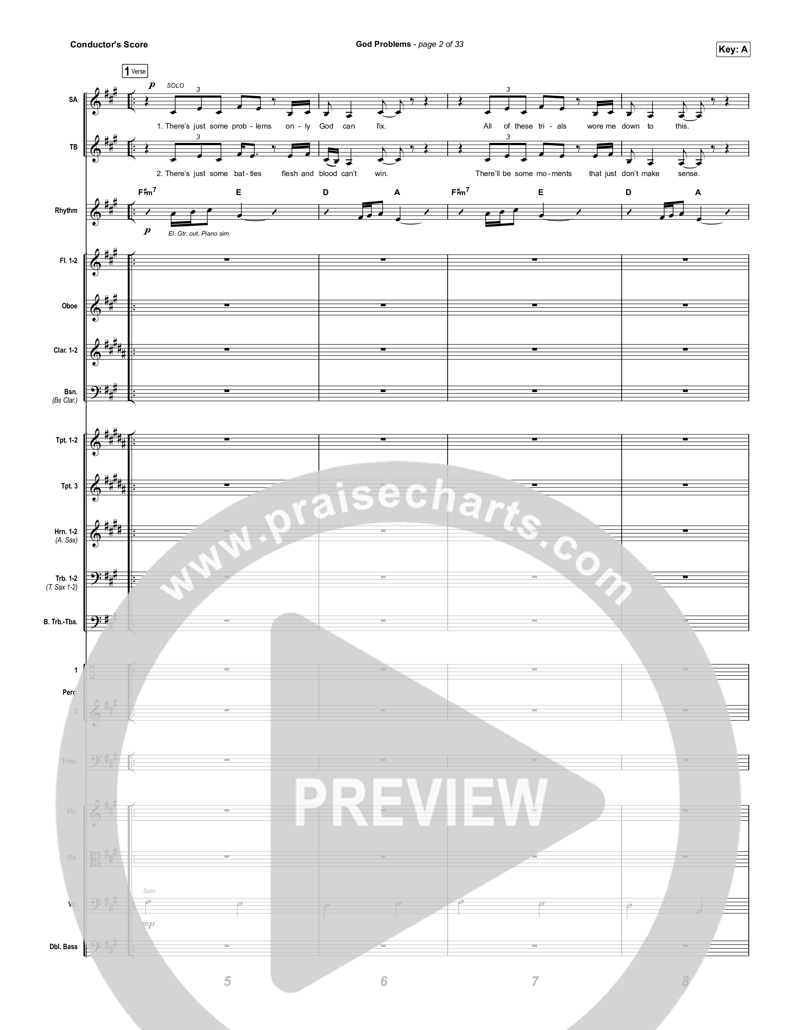 God Problems Conductor's Score (Maverick City Music / Chandler Moore / Naomi Raine)