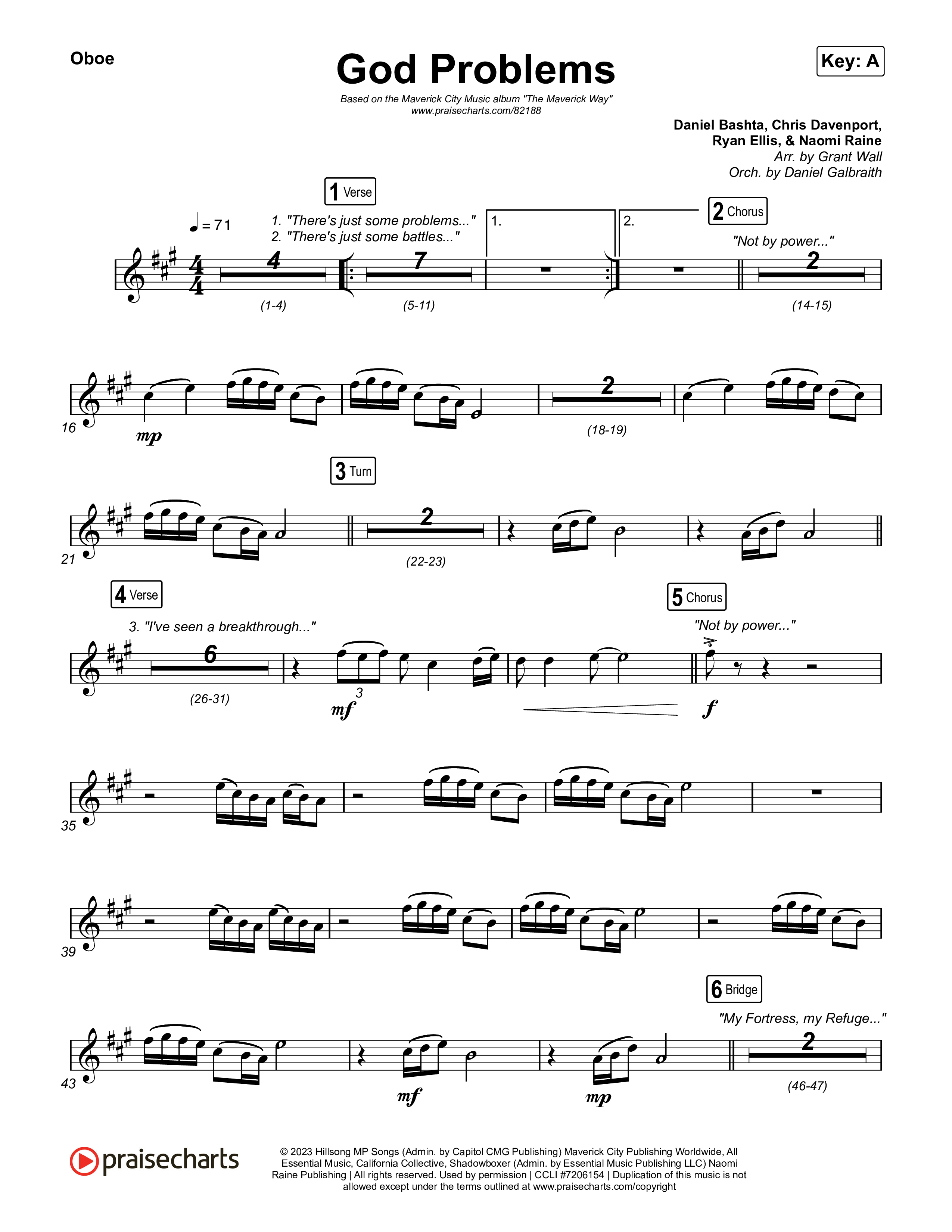 God Problems Oboe (Maverick City Music / Chandler Moore / Naomi Raine)