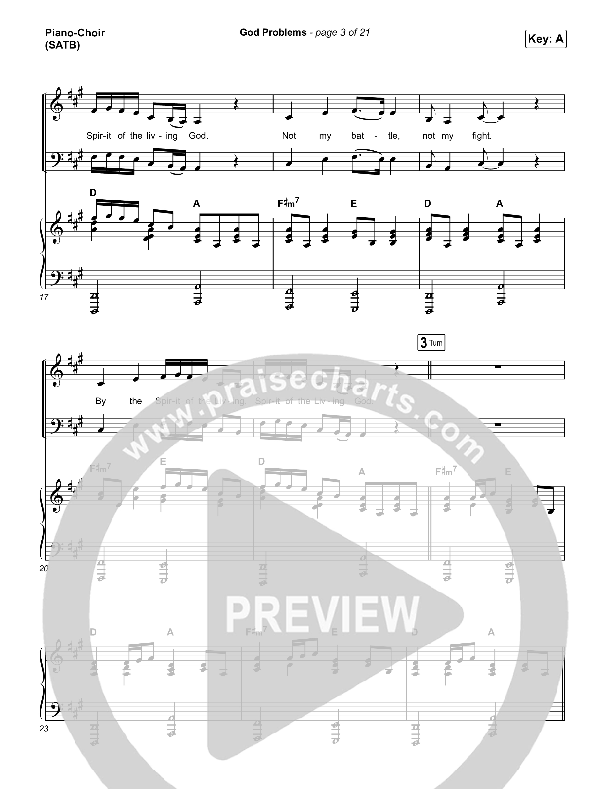God Problems Piano/Vocal (SATB) (Maverick City Music / Chandler Moore / Naomi Raine)