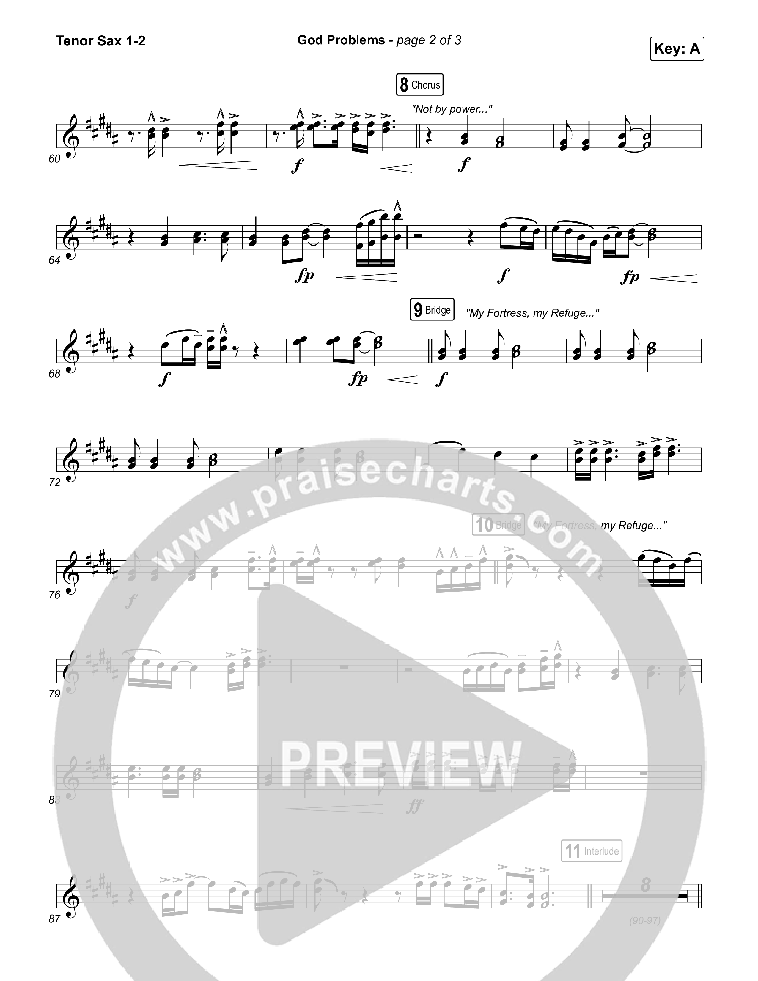 God Problems Tenor Sax 1,2 (Maverick City Music / Chandler Moore / Naomi Raine)