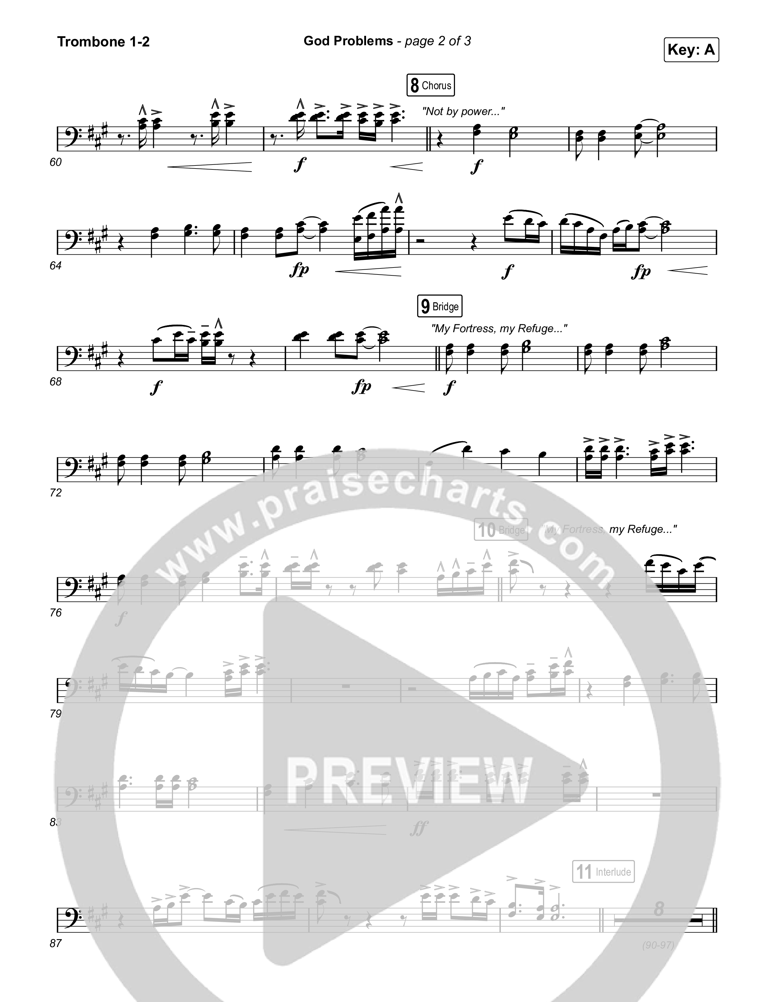 God Problems Trombone 1/2 (Maverick City Music / Chandler Moore / Naomi Raine)