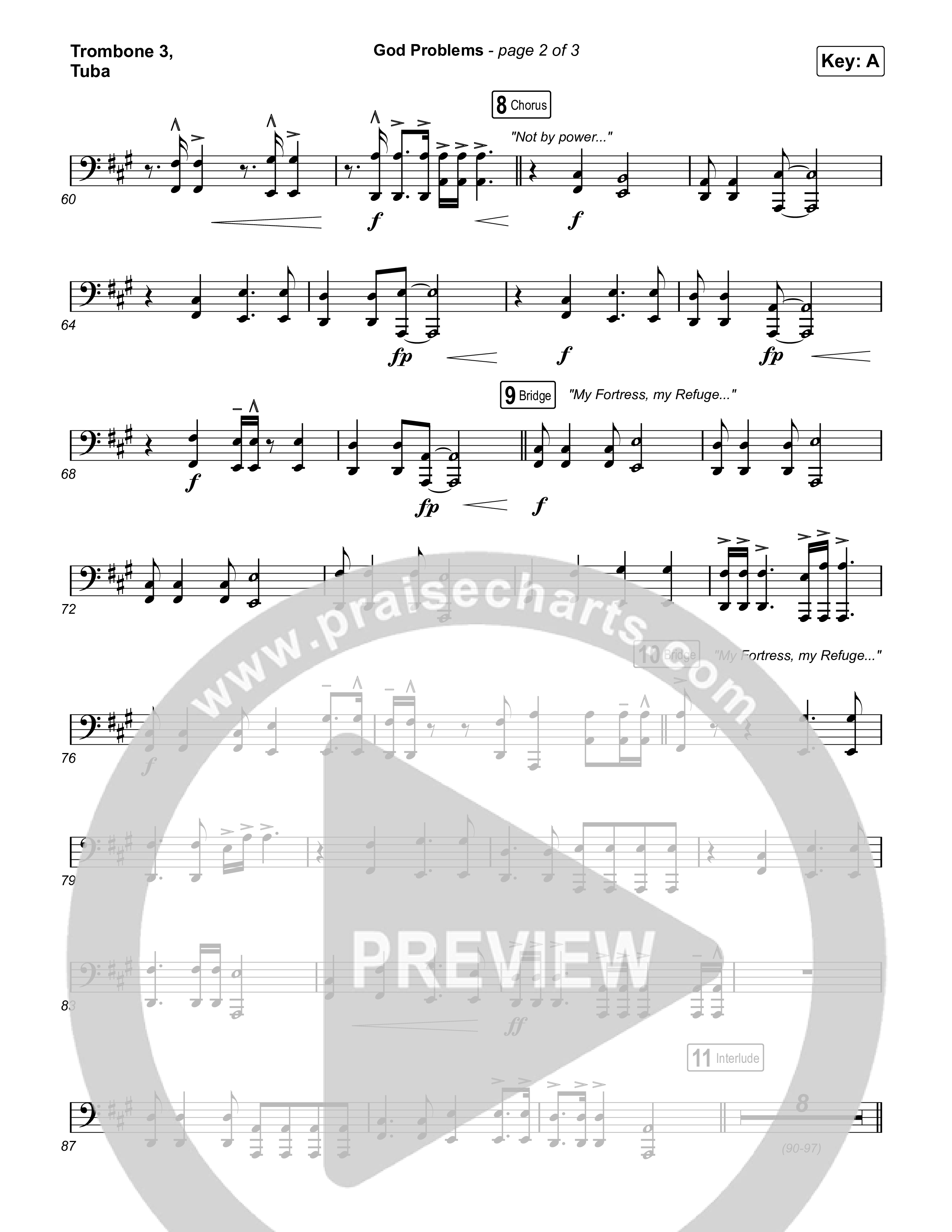 God Problems Trombone 3/Tuba (Maverick City Music / Chandler Moore / Naomi Raine)