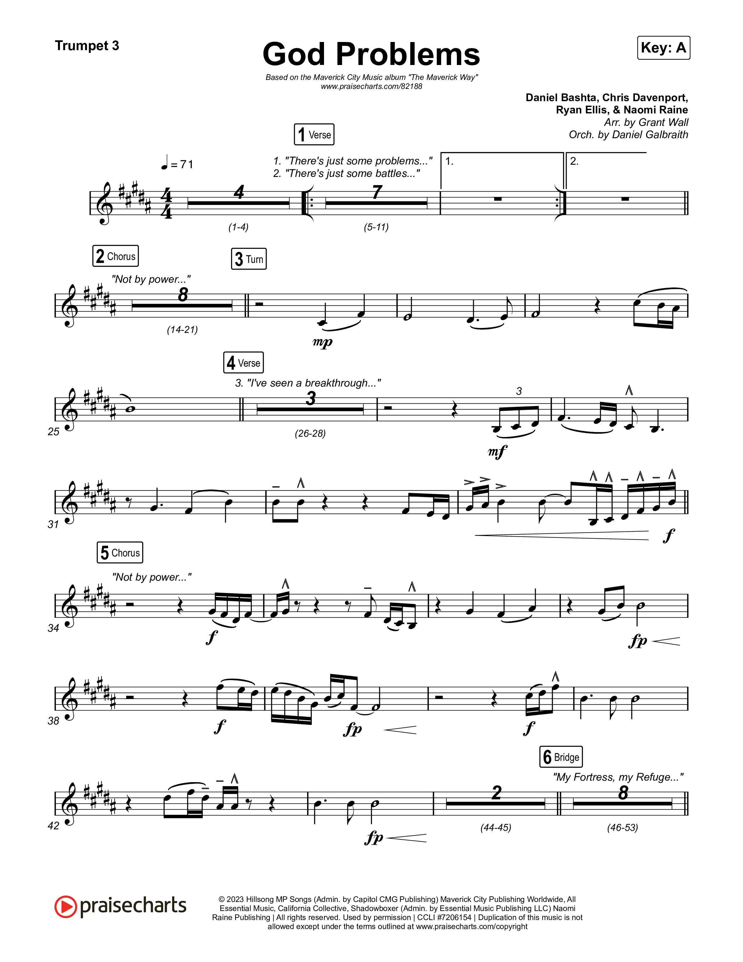 God Problems Trumpet 3 (Maverick City Music / Chandler Moore / Naomi Raine)