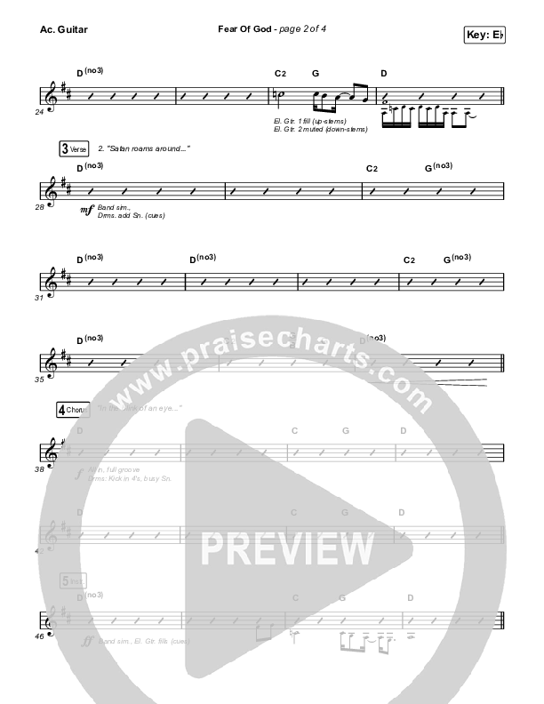 Fear Of God Acoustic Guitar (Brooke Ligertwood)