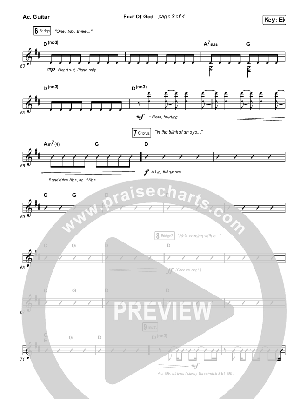 Fear Of God Acoustic Guitar (Brooke Ligertwood)