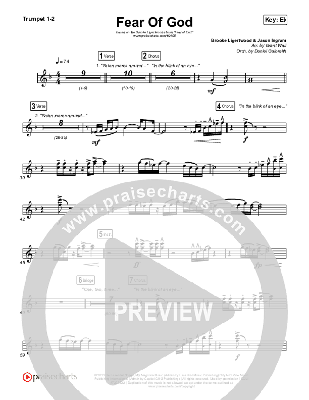 Fear Of God Trumpet 1,2 (Brooke Ligertwood)