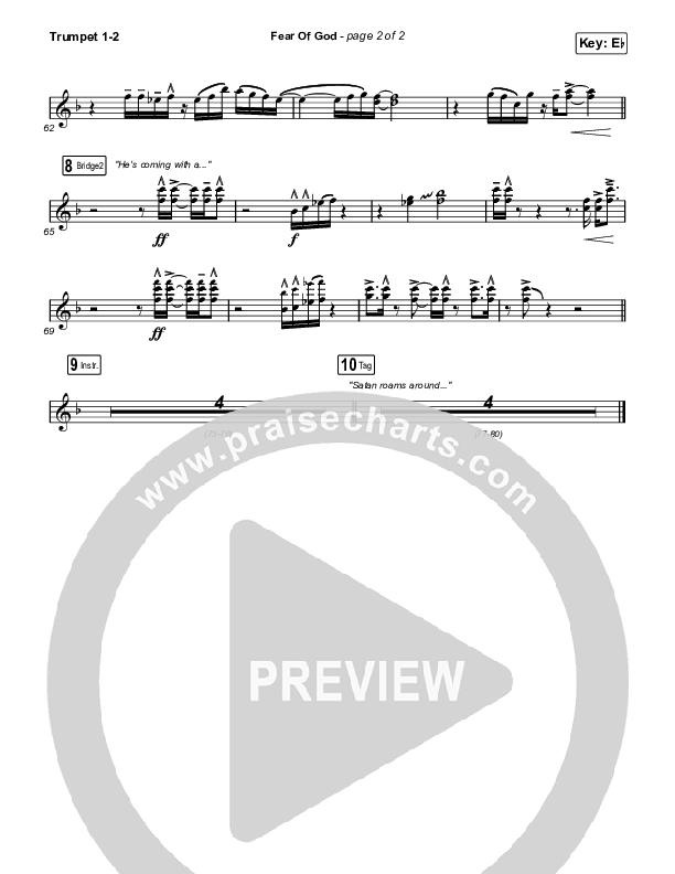 Fear Of God Trumpet 1,2 (Brooke Ligertwood)