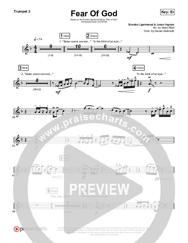 Fear Of God Trumpet 1,2 (Brooke Ligertwood)