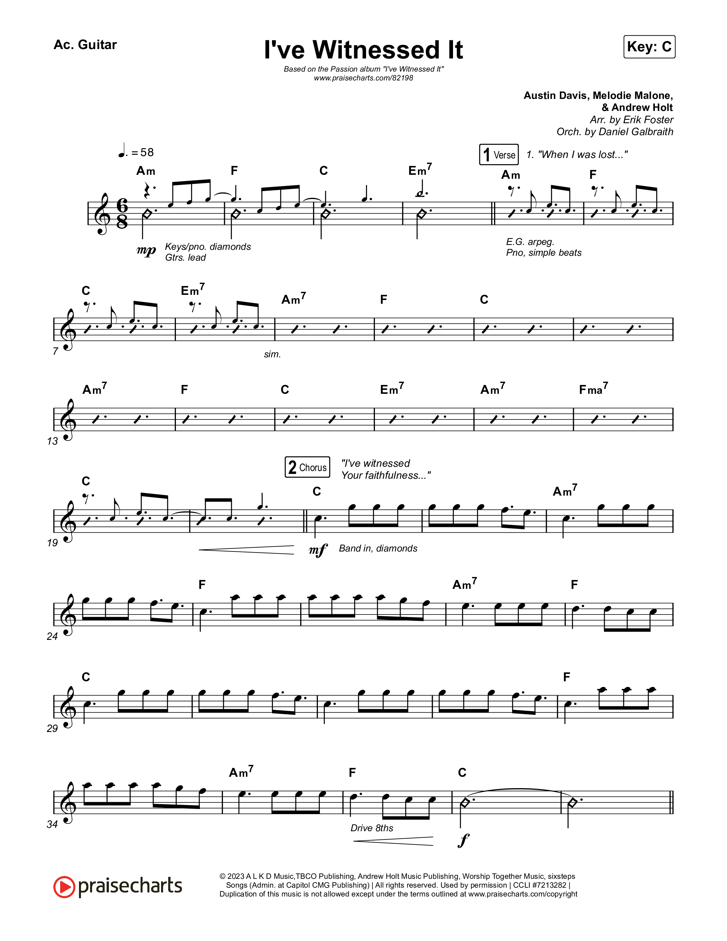 I've Witnessed It Acoustic Guitar (Passion / Jenn Johnson)