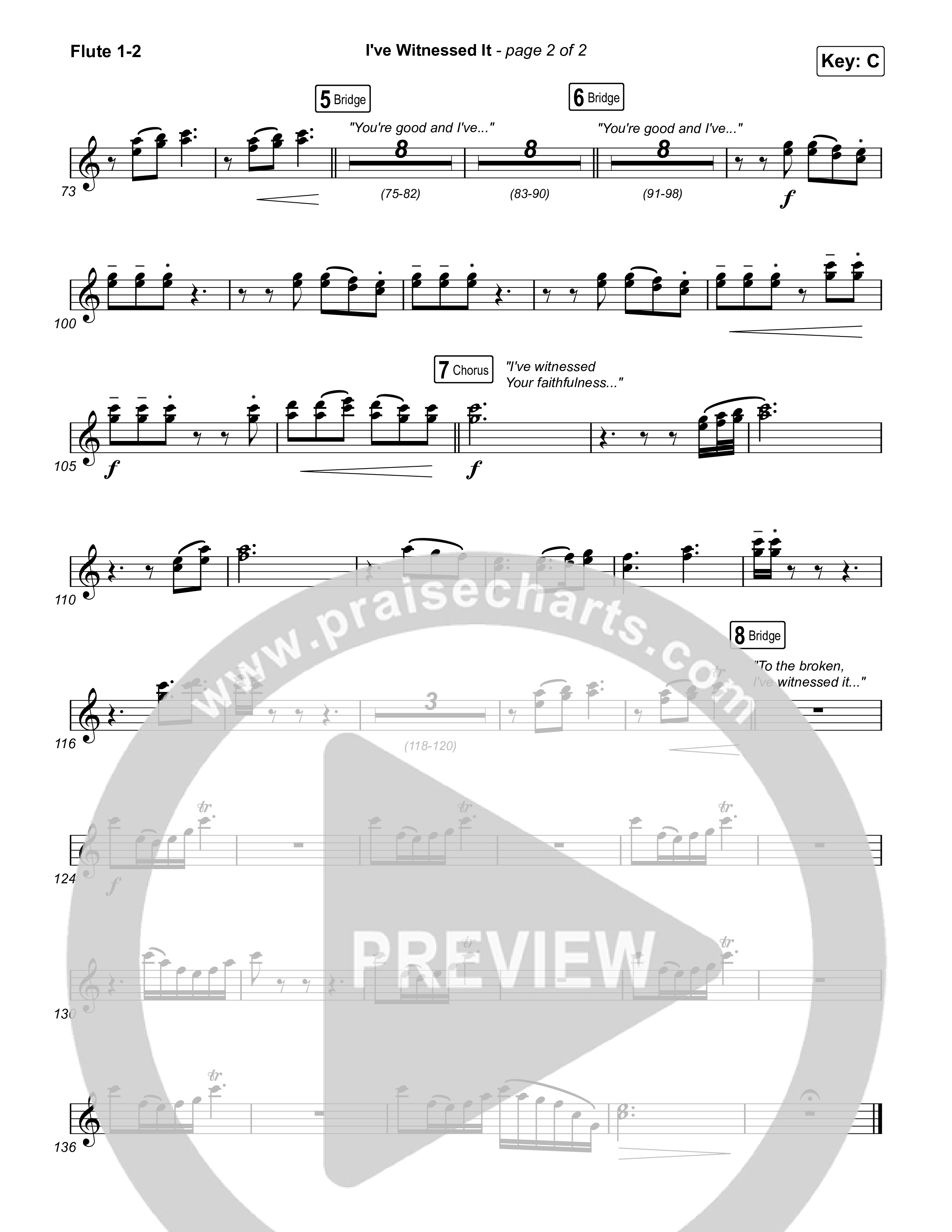 I've Witnessed It Flute 1,2 (Passion / Jenn Johnson)