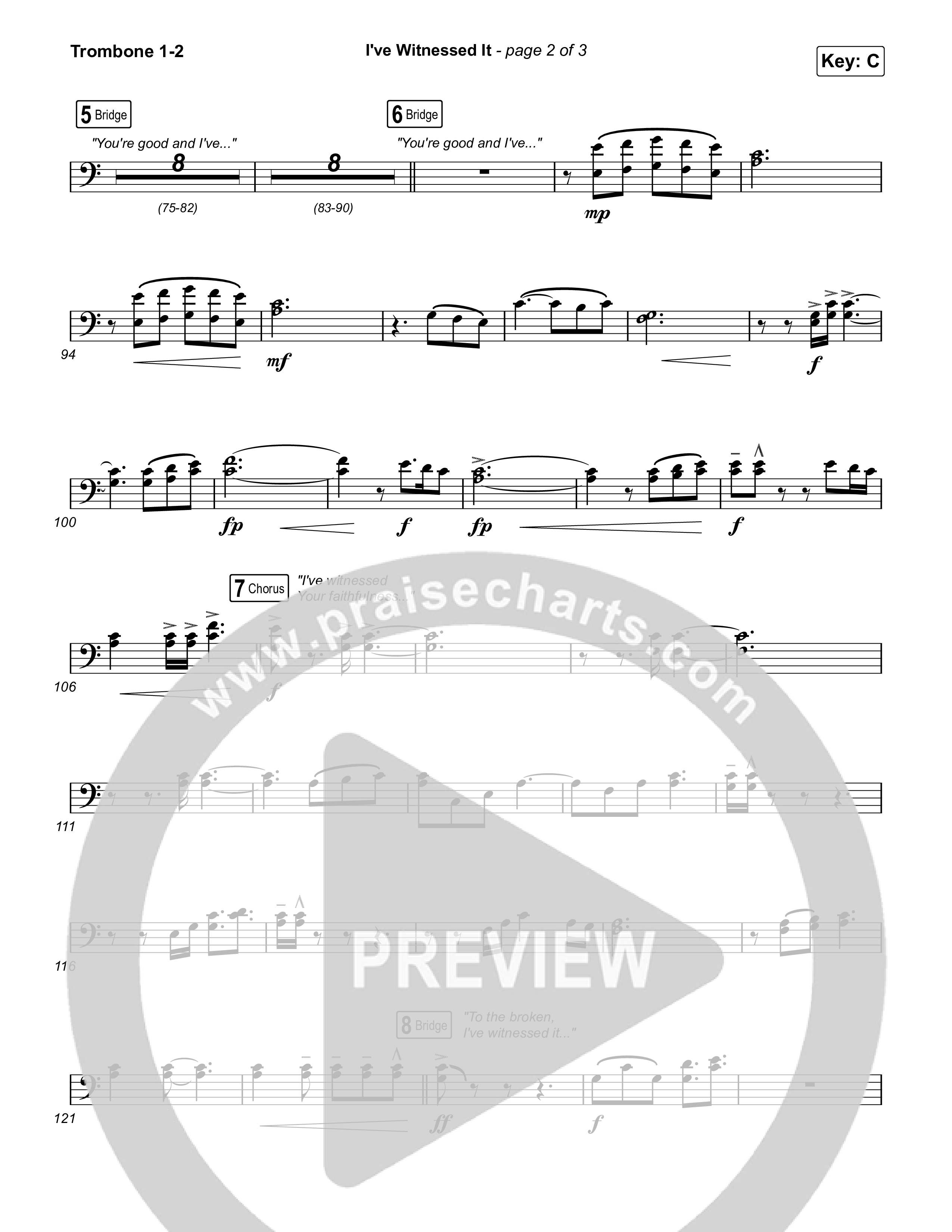 I've Witnessed It Trombone 1/2 (Passion / Jenn Johnson)