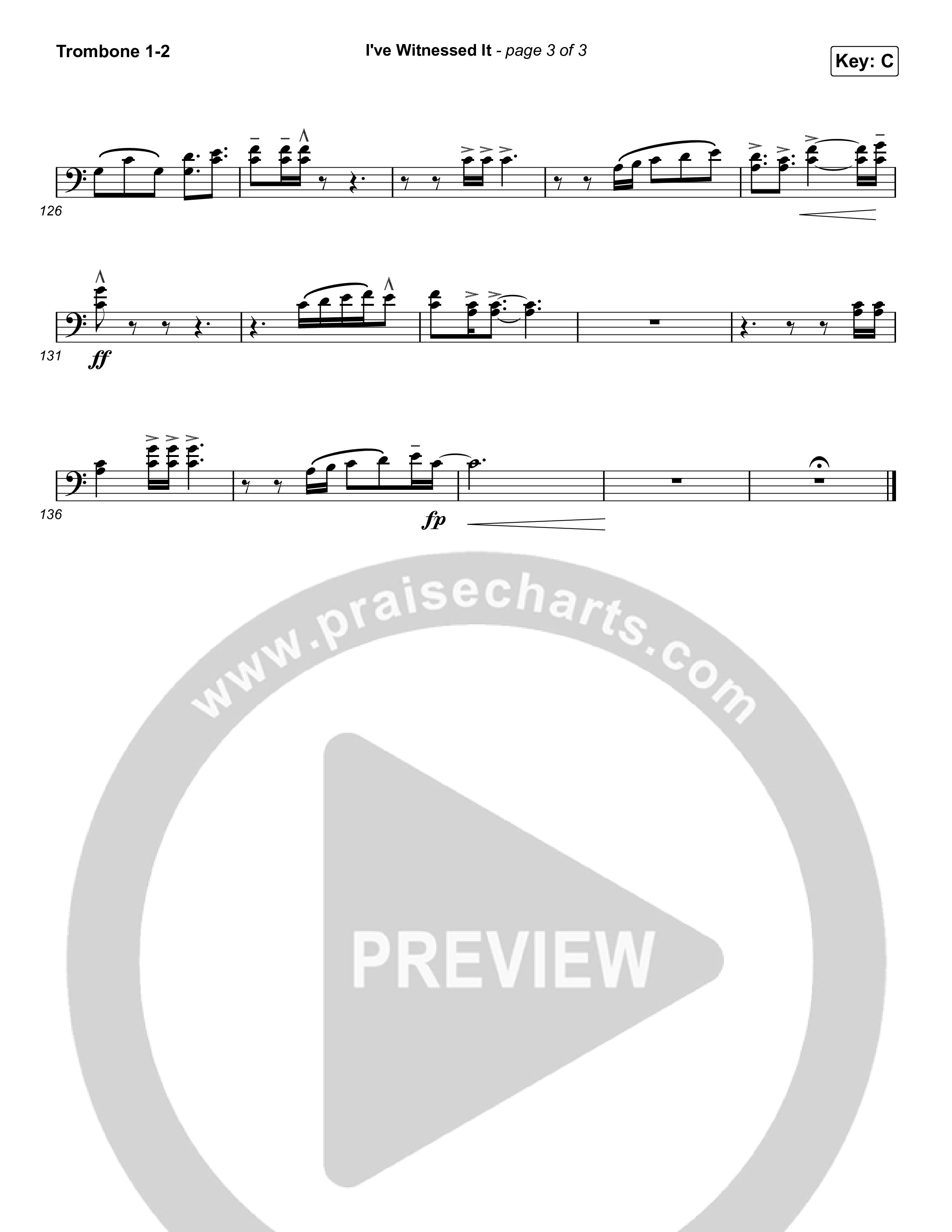 I've Witnessed It Trombone 1/2 (Passion / Jenn Johnson)