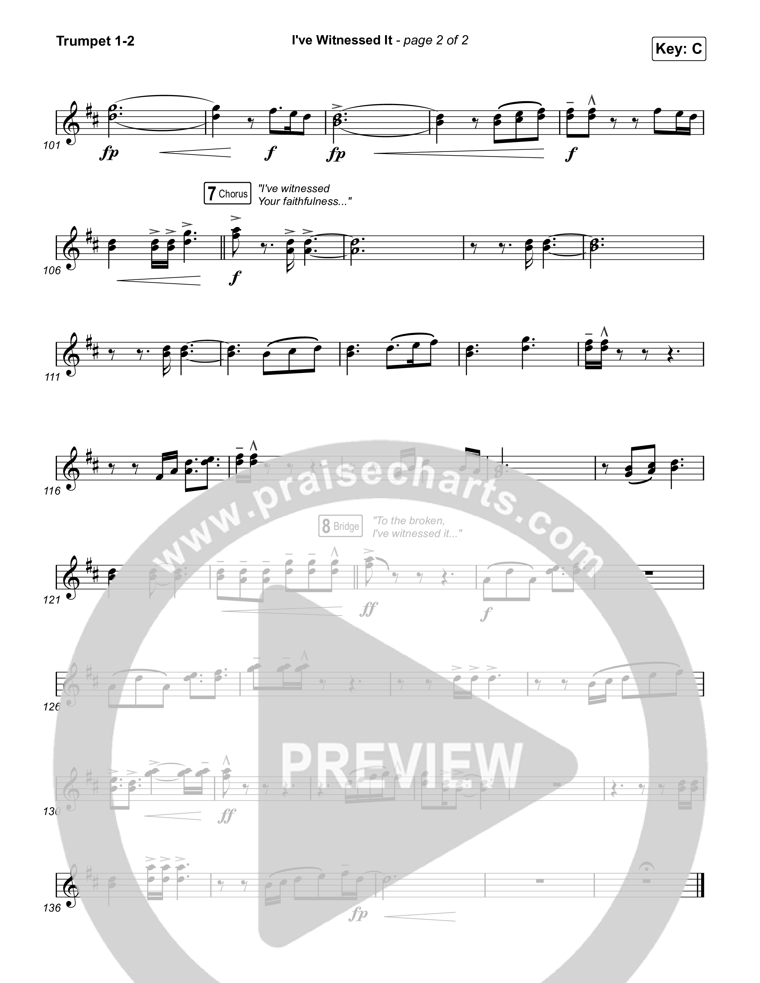 I've Witnessed It Trumpet 1,2 (Passion / Jenn Johnson)