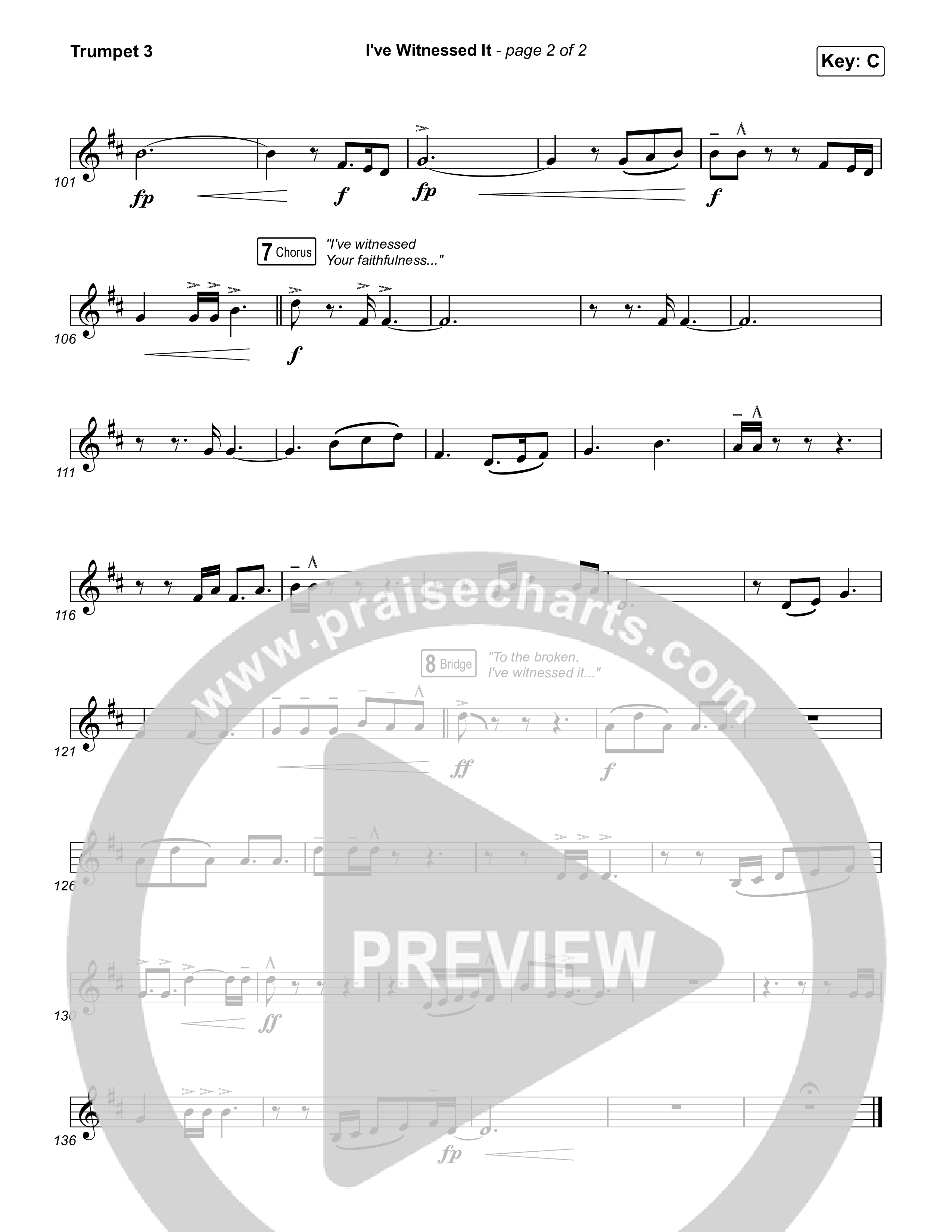 I've Witnessed It Trumpet 3 (Passion / Jenn Johnson)