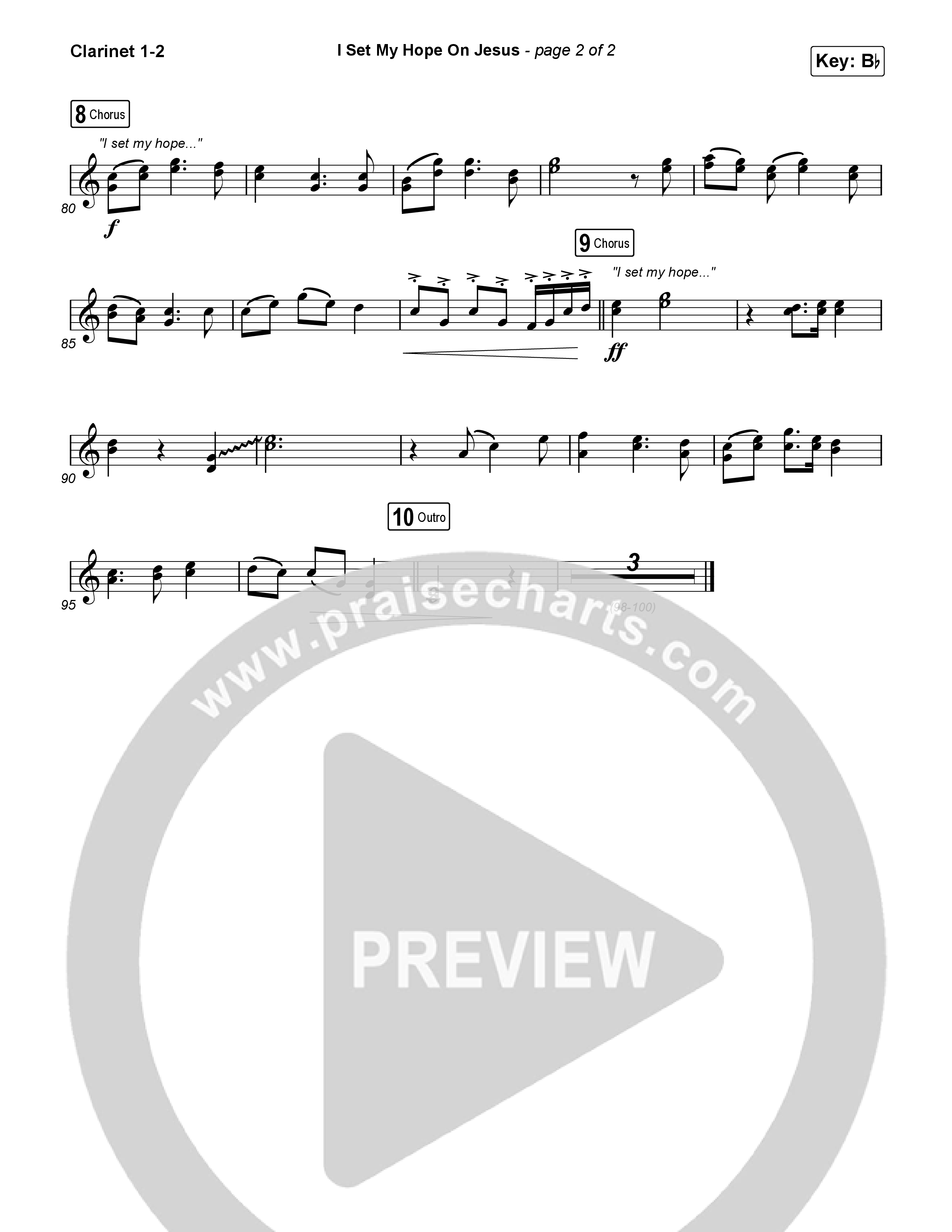 I Set My Hope (Hymn For A Deconstructing Friend) Clarinet 1/2 (Keith & Kristyn Getty)