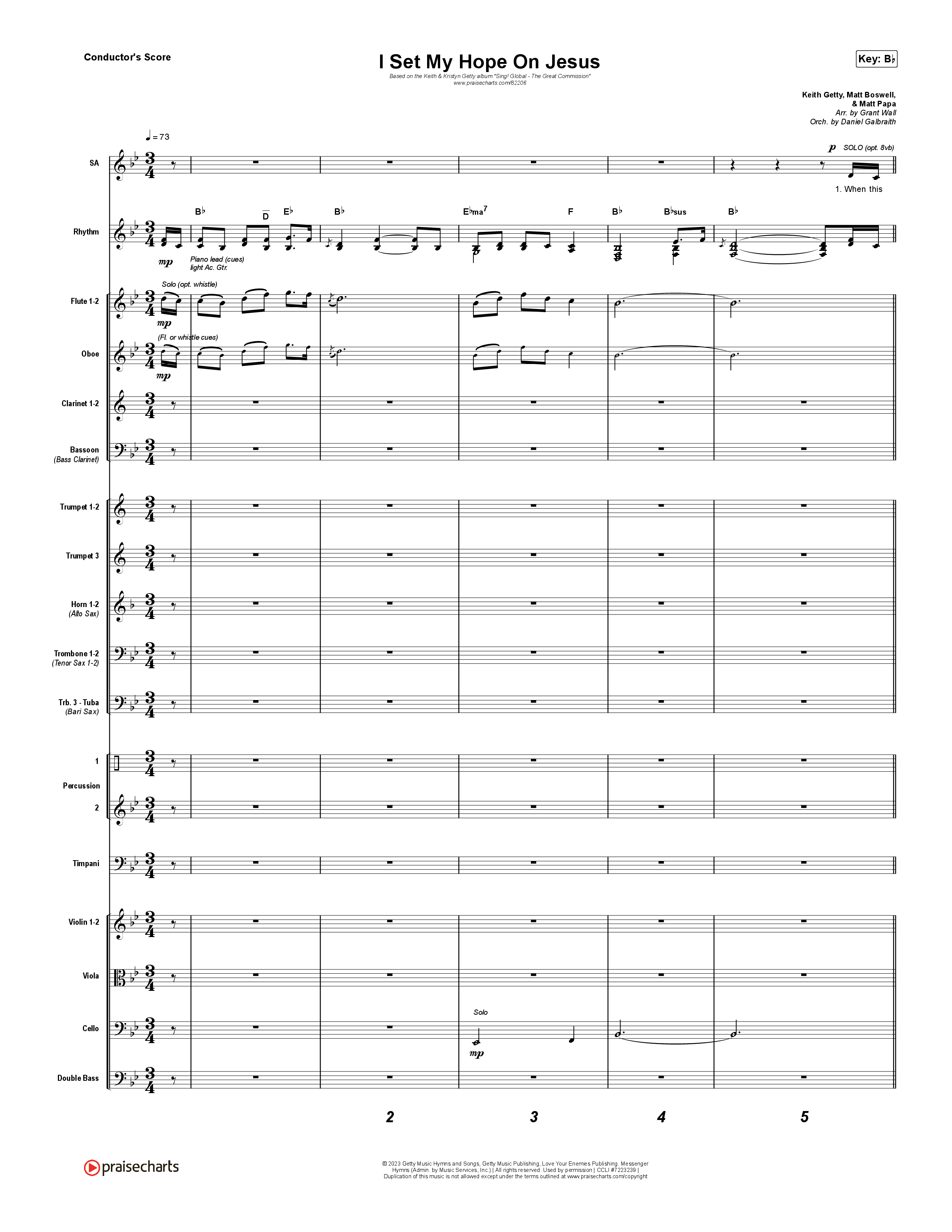 I Set My Hope (Hymn For A Deconstructing Friend) Orchestration (Keith & Kristyn Getty)