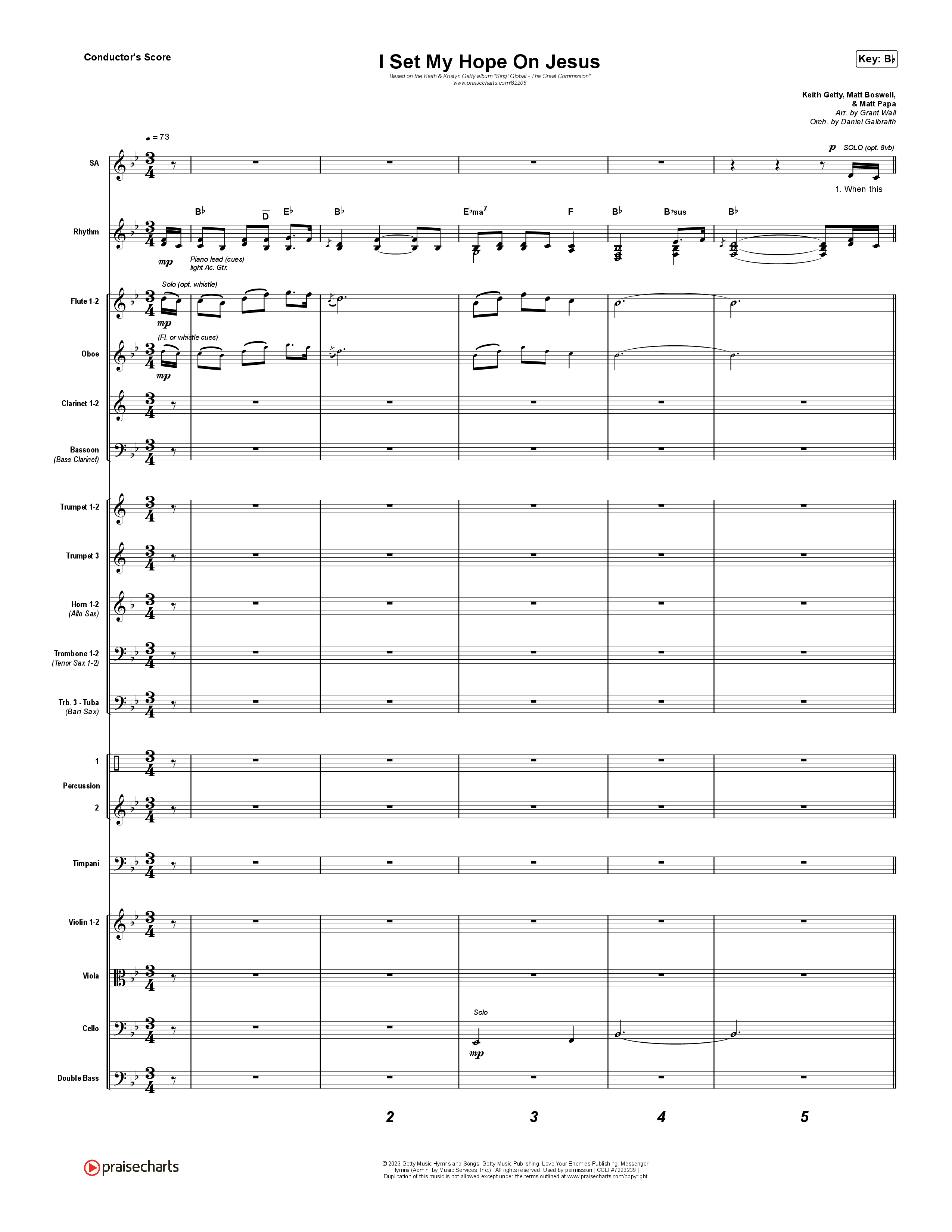 I Set My Hope (Hymn for a Deconstructing Friend) Conductor's Score (Keith & Kristyn Getty)