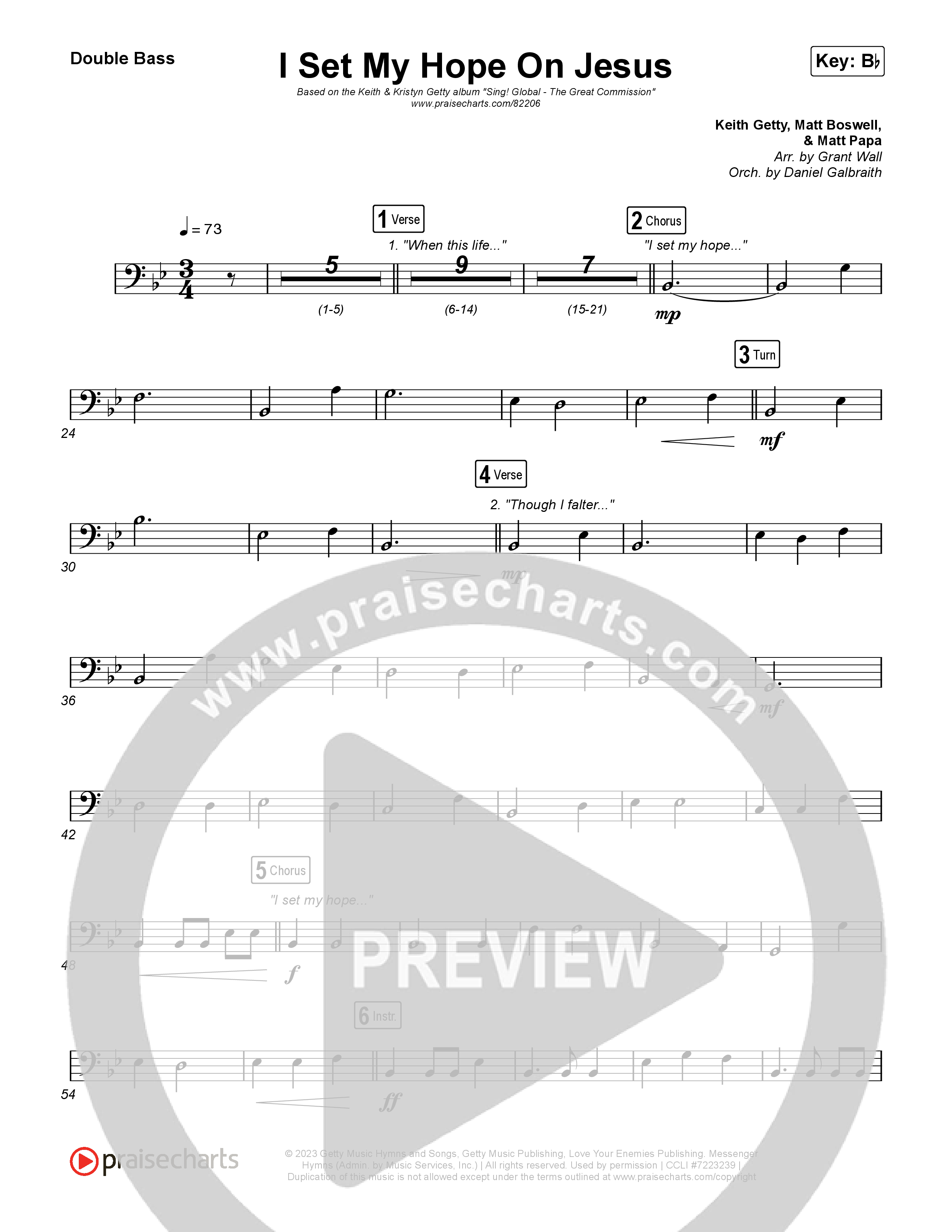 I Set My Hope (Hymn For A Deconstructing Friend) String Bass (Keith & Kristyn Getty)