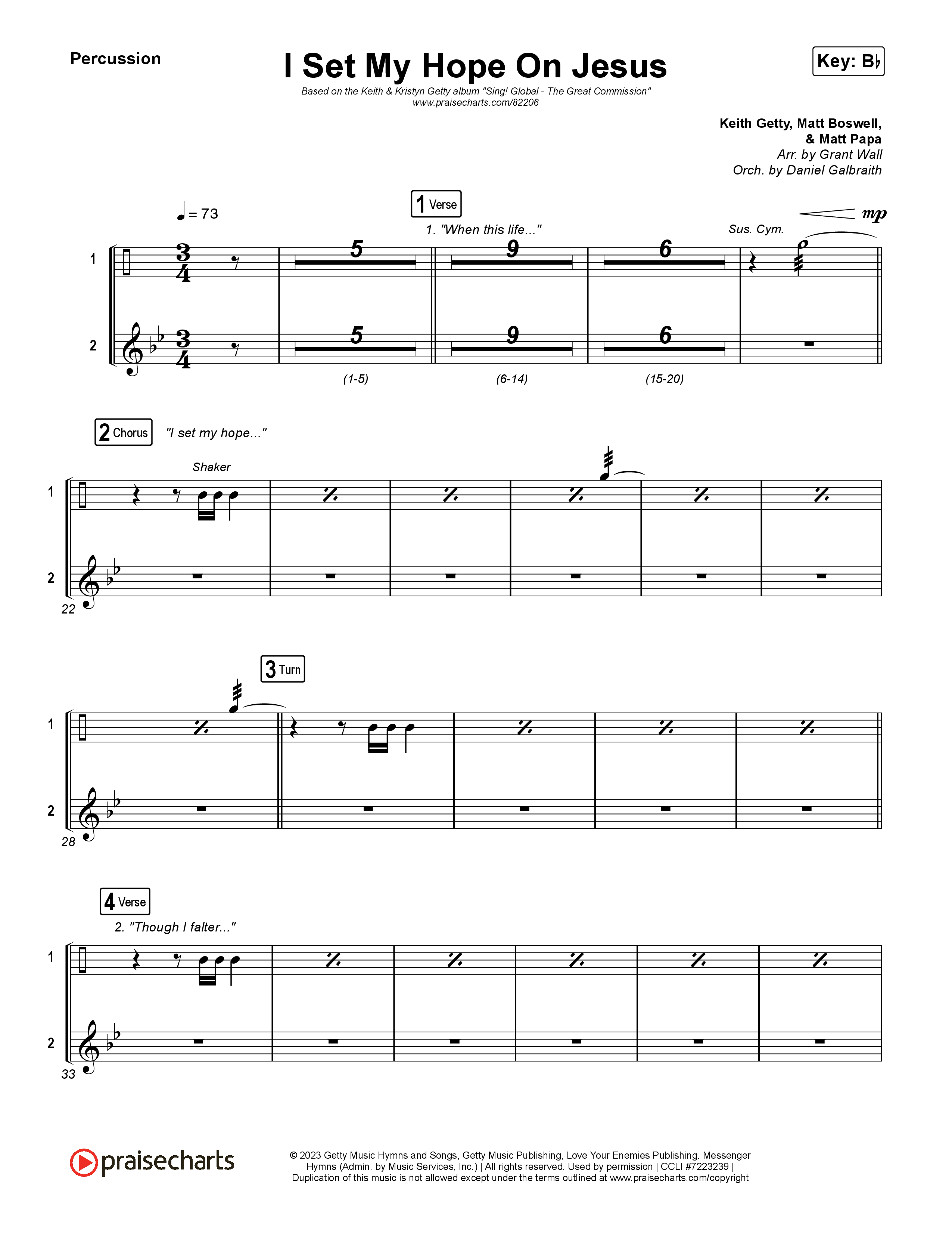I Set My Hope (Hymn For A Deconstructing Friend) Percussion (Keith & Kristyn Getty)