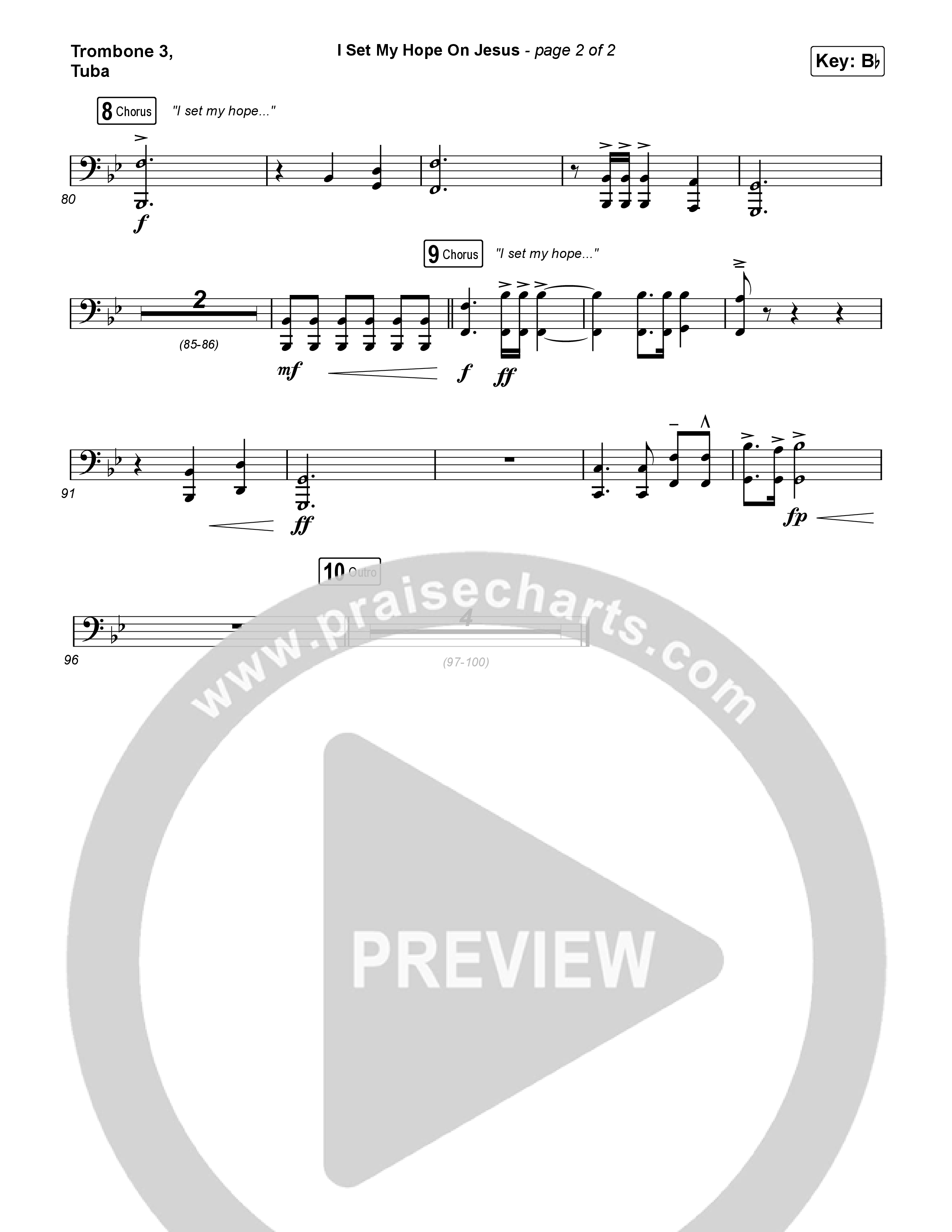 I Set My Hope (Hymn For A Deconstructing Friend) Trombone 3/Tuba (Keith & Kristyn Getty)