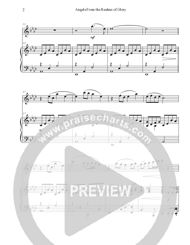 Angels From The Realms Of Glory (Instrumental) Piano/Flute Duet (Foster Music Group / Arr. Marty Parks)