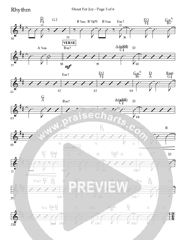 Shout For Joy (Choral Anthem SATB) Lead Melody & Rhythm (Lifeway Choral / Arr. John Bolin / Arr. Don Koch / Orch. Cliff Duren)