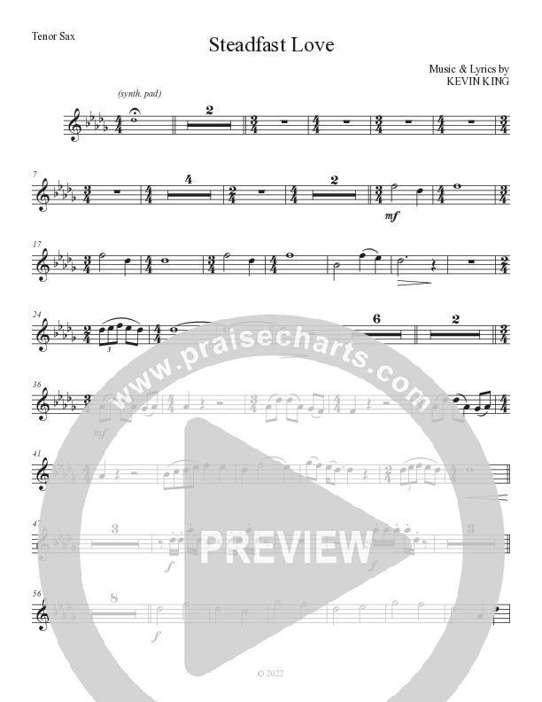 Steadfast Love Tenor Sax/Baritone T.C. (Grace Worship)