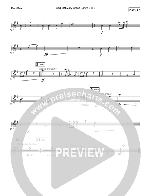 God Of Every Grace (Choral Anthem SATB) Bari Sax (Keith & Kristyn Getty / Matt Boswell / Matt Papa / Arr. Mason Brown)