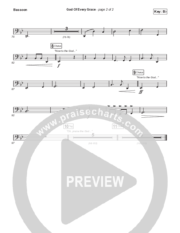 God Of Every Grace (Choral Anthem SATB) Bassoon (Keith & Kristyn Getty / Matt Boswell / Matt Papa / Arr. Mason Brown)
