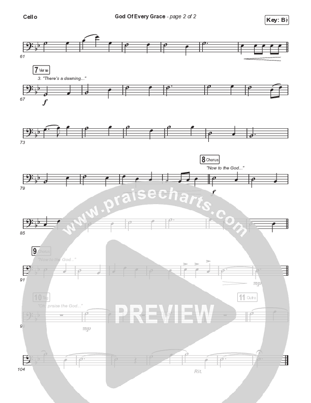 God Of Every Grace (Choral Anthem SATB) Cello (Keith & Kristyn Getty / Matt Boswell / Matt Papa / Arr. Mason Brown)