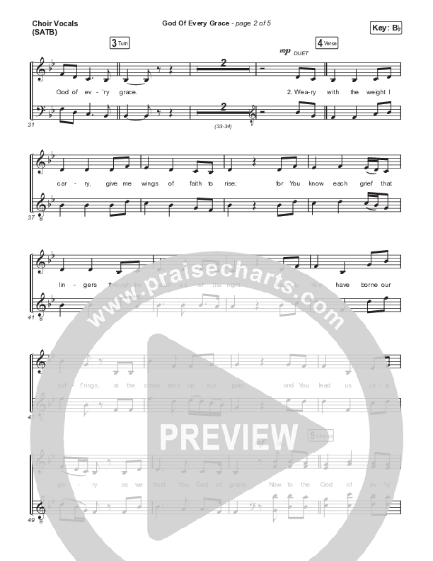God Of Every Grace (Choral Anthem SATB) Choir Sheet (SATB) (Keith & Kristyn Getty / Matt Boswell / Matt Papa / Arr. Mason Brown)