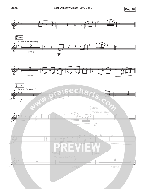 God Of Every Grace (Choral Anthem SATB) Oboe (Keith & Kristyn Getty / Matt Boswell / Matt Papa / Arr. Mason Brown)