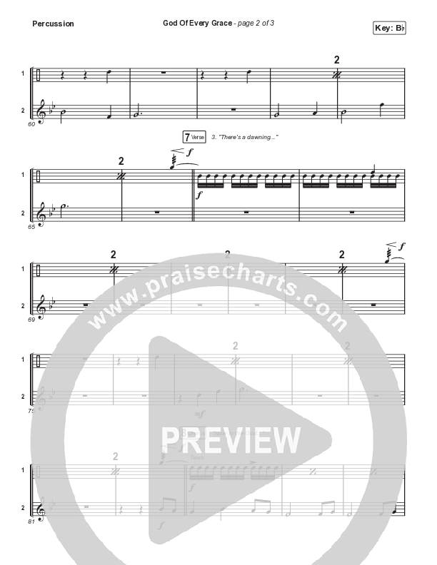 God Of Every Grace (Choral Anthem SATB) Percussion (Keith & Kristyn Getty / Matt Boswell / Matt Papa / Arr. Mason Brown)