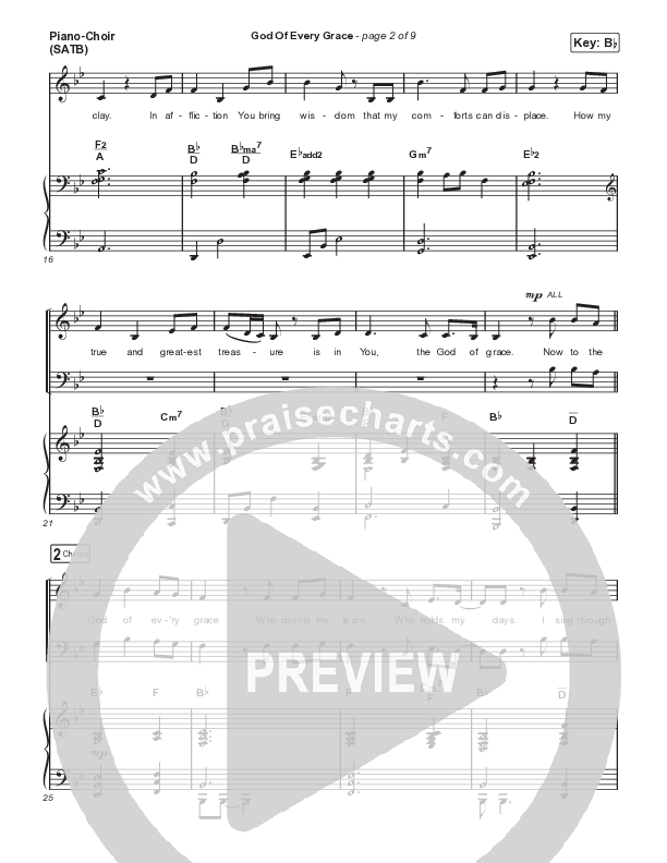 God Of Every Grace (Choral Anthem SATB) Piano/Vocal (SATB) (Keith & Kristyn Getty / Matt Boswell / Matt Papa / Arr. Mason Brown)