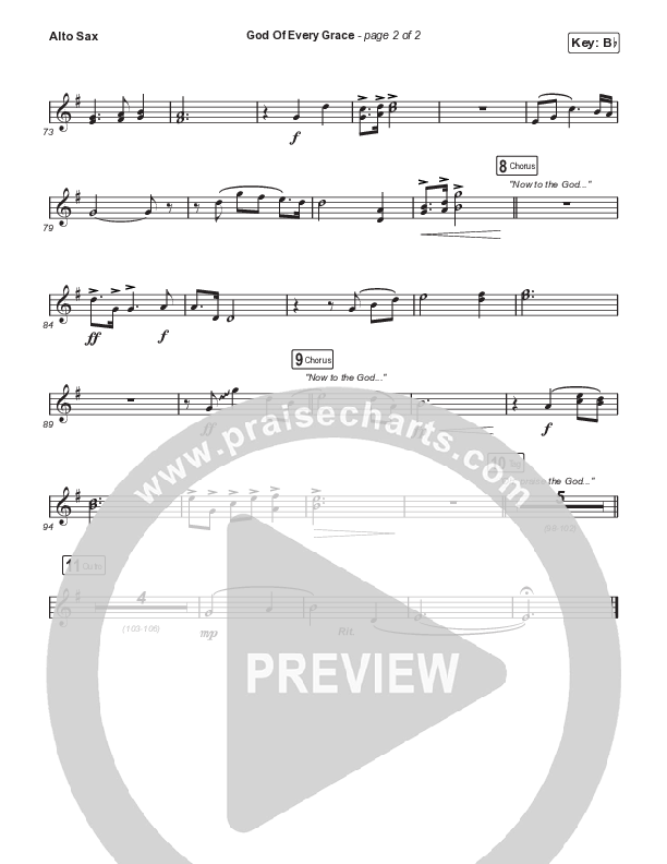 God Of Every Grace (Worship Choir/SAB) Alto Sax (Keith & Kristyn Getty / Matt Boswell / Matt Papa / Arr. Mason Brown)