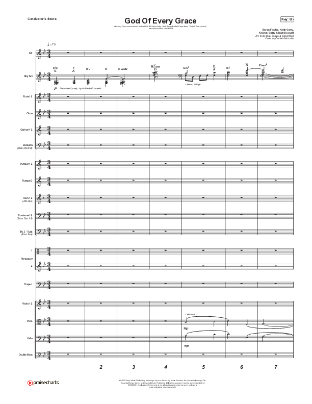 God Of Every Grace (Worship Choir/SAB) Conductor's Score (Keith & Kristyn Getty / Matt Boswell / Matt Papa / Arr. Mason Brown)