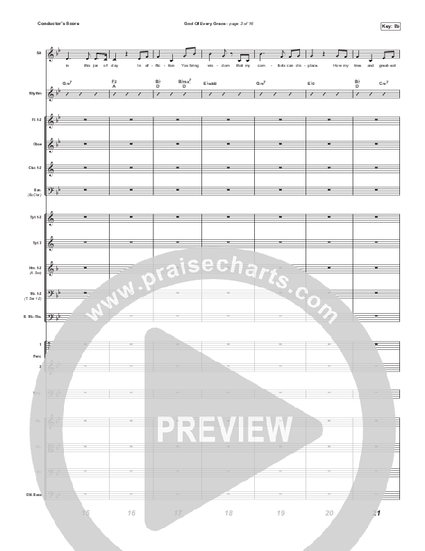 God Of Every Grace (Worship Choir/SAB) Conductor's Score (Keith & Kristyn Getty / Matt Boswell / Matt Papa / Arr. Mason Brown)