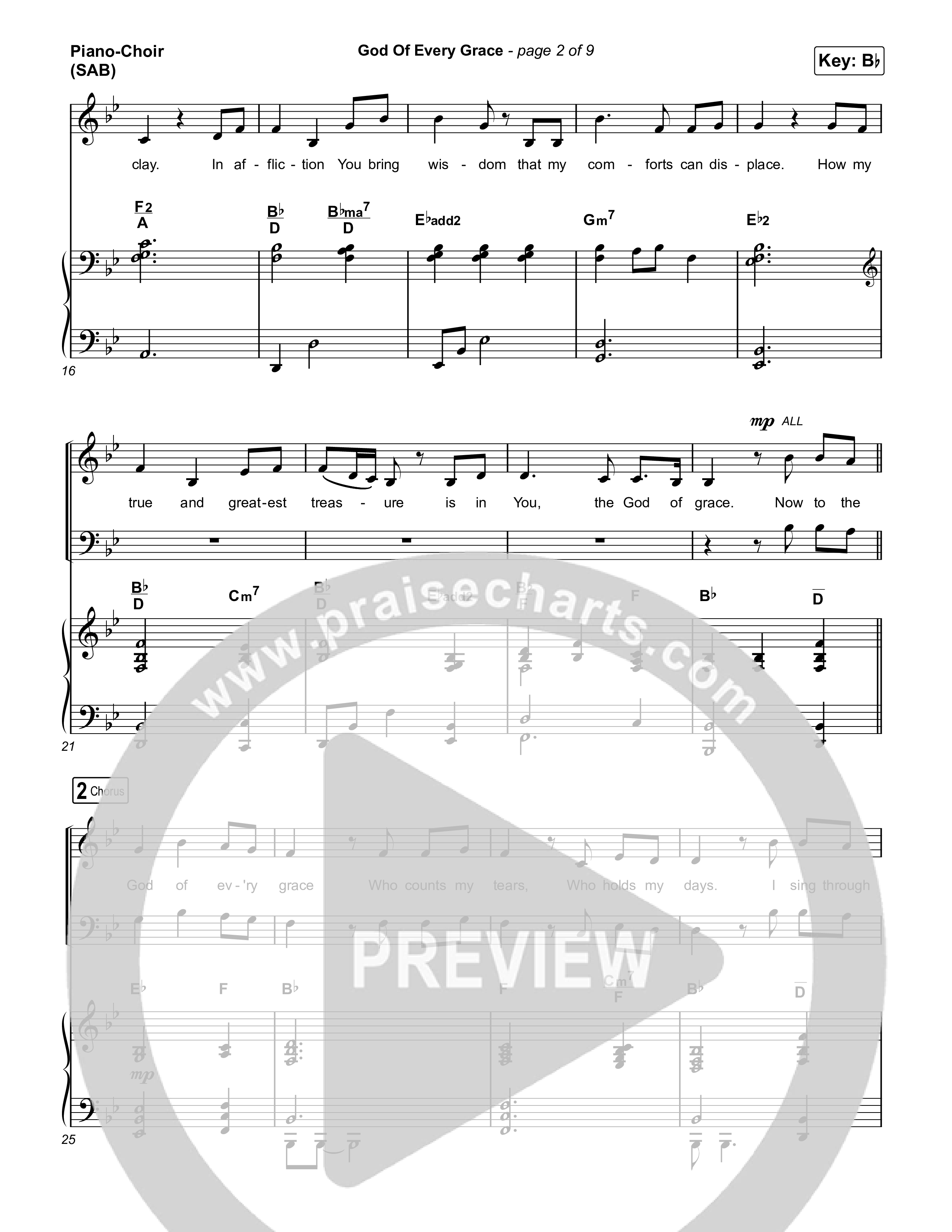 God Of Every Grace (Worship Choir/SAB) Piano/Choir (SAB) (Keith & Kristyn Getty / Matt Boswell / Matt Papa / Arr. Mason Brown)