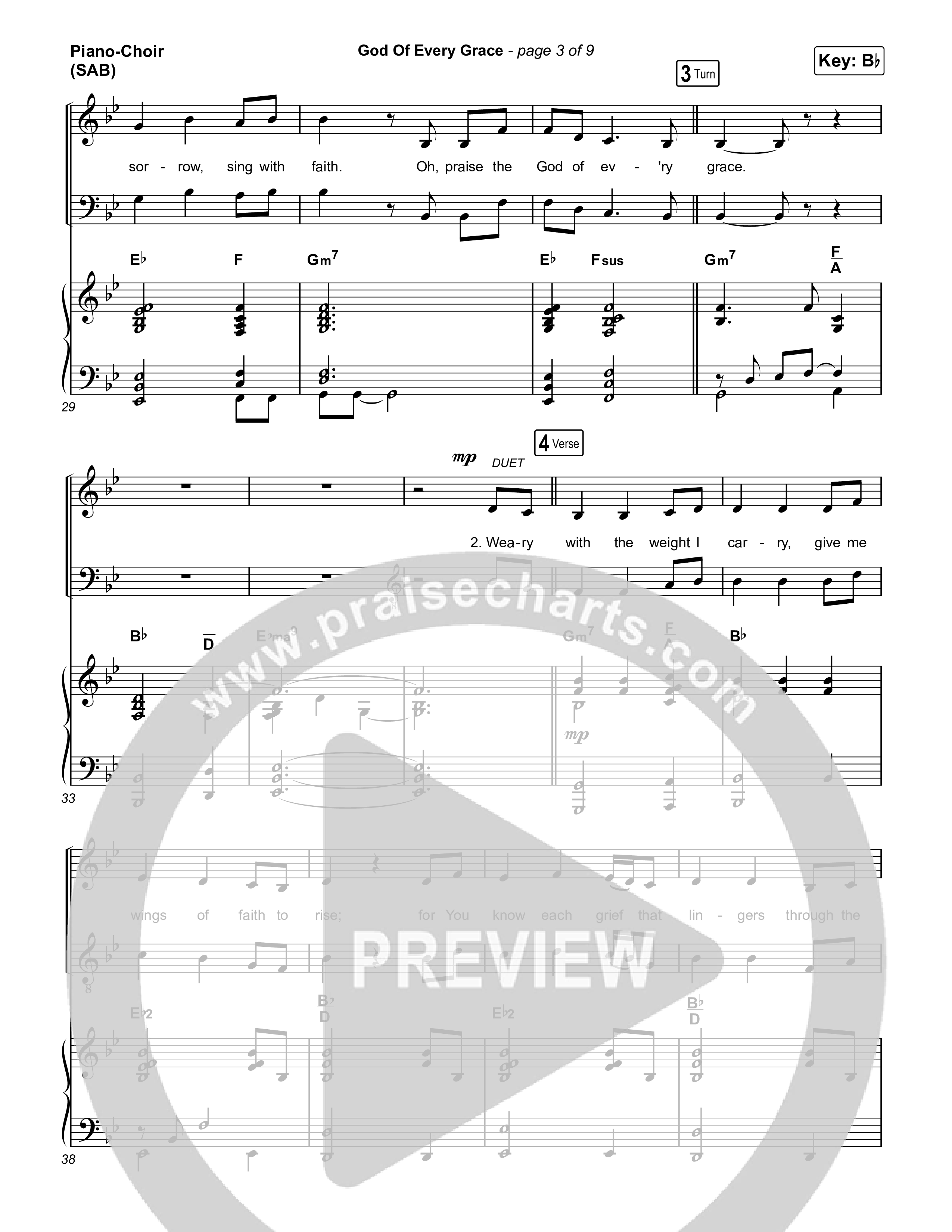 God Of Every Grace (Worship Choir/SAB) Piano/Choir (SAB) (Keith & Kristyn Getty / Matt Boswell / Matt Papa / Arr. Mason Brown)