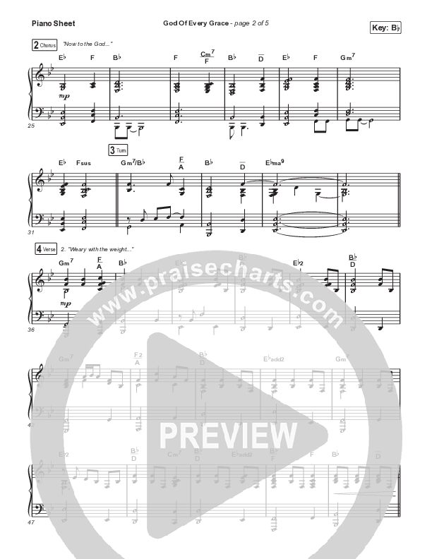 God Of Every Grace (Worship Choir/SAB) Piano Sheet (Keith & Kristyn Getty / Matt Boswell / Matt Papa / Arr. Mason Brown)