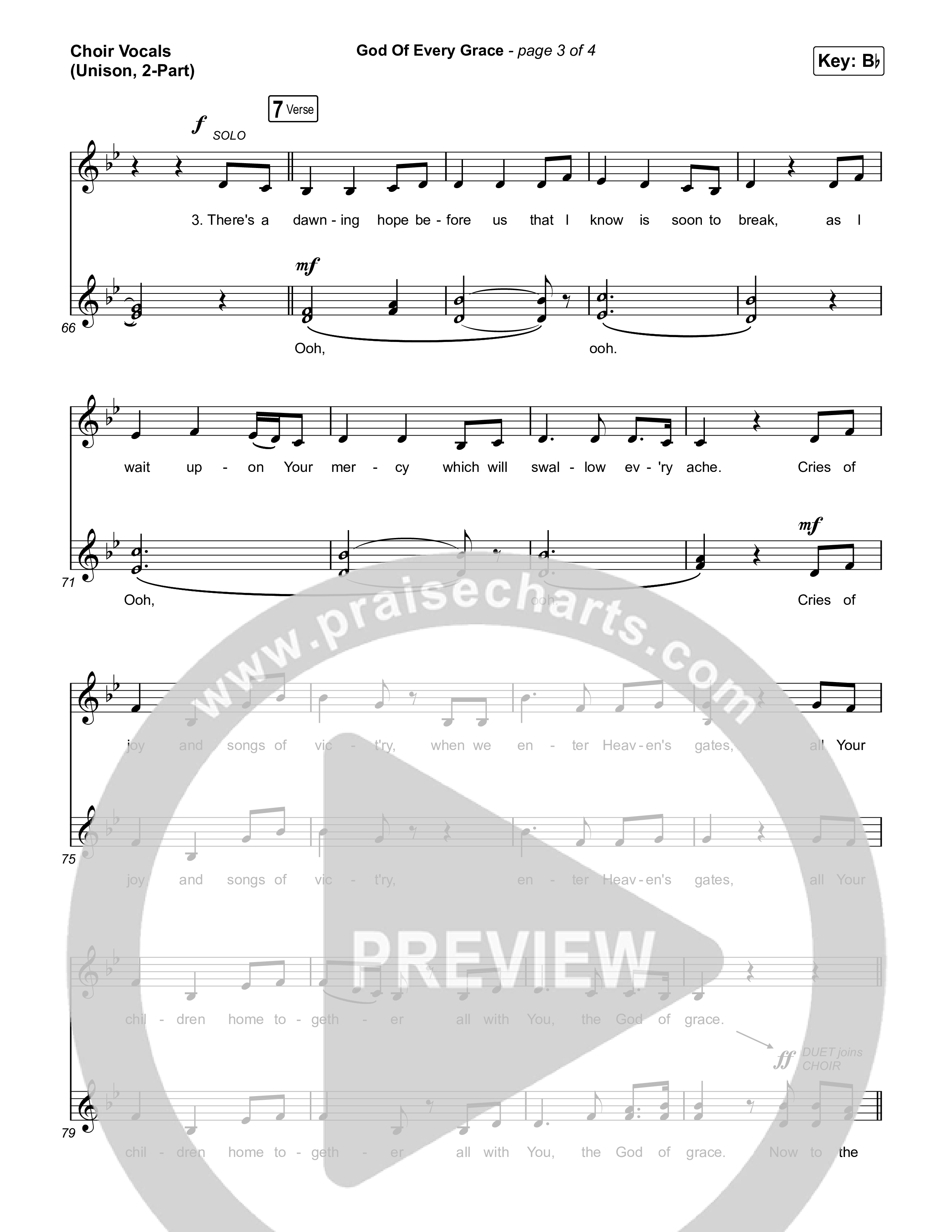 God Of Every Grace (Unison/2-Part) Choir Vocals (Uni/2-Part) (Keith & Kristyn Getty / Matt Boswell / Matt Papa / Arr. Mason Brown)