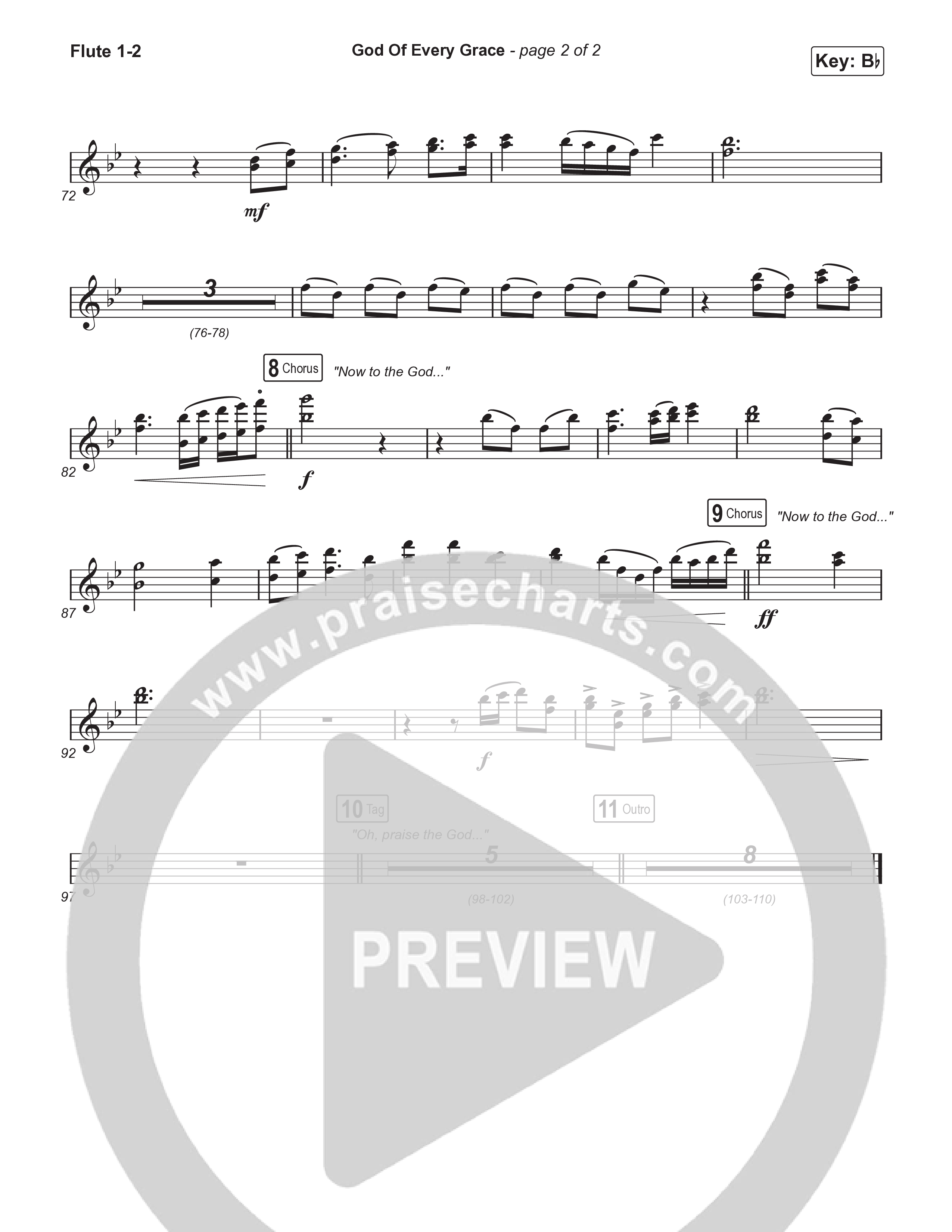 God Of Every Grace (Unison/2-Part) Flute 1/2 (Keith & Kristyn Getty / Matt Boswell / Matt Papa / Arr. Mason Brown)