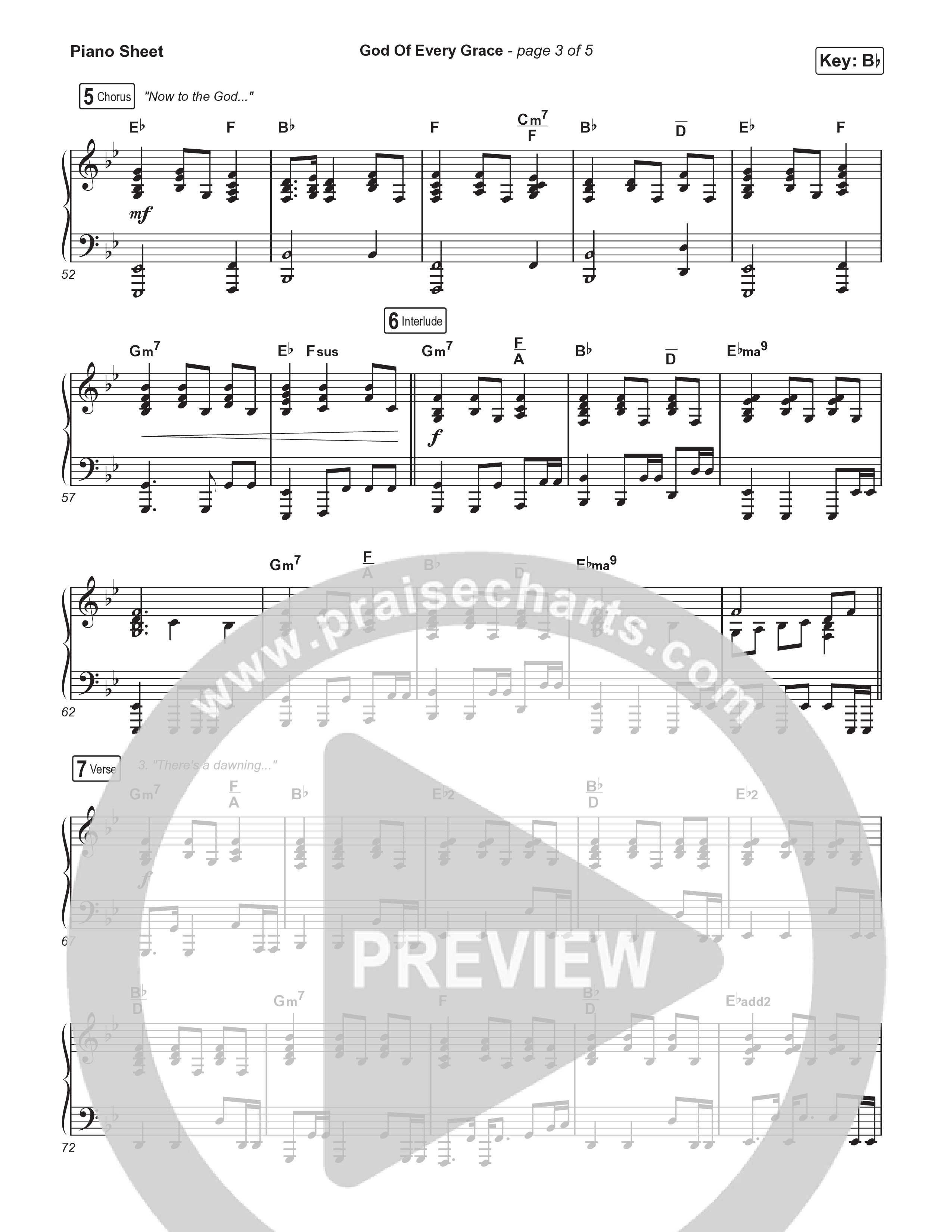God Of Every Grace (Unison/2-Part) Piano Sheet (Keith & Kristyn Getty / Matt Boswell / Matt Papa / Arr. Mason Brown)