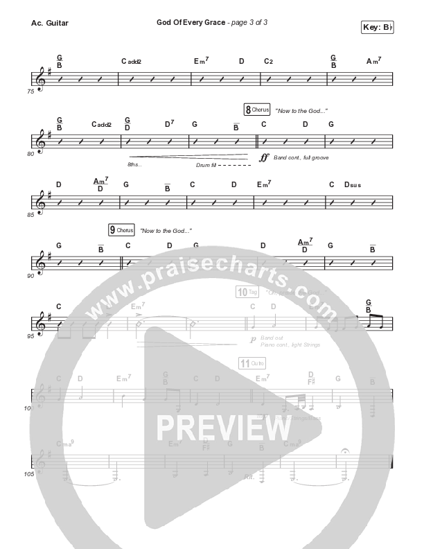 God Of Every Grace (Sing It Now) Acoustic Guitar (Keith & Kristyn Getty / Matt Boswell / Matt Papa / Arr. Mason Brown)