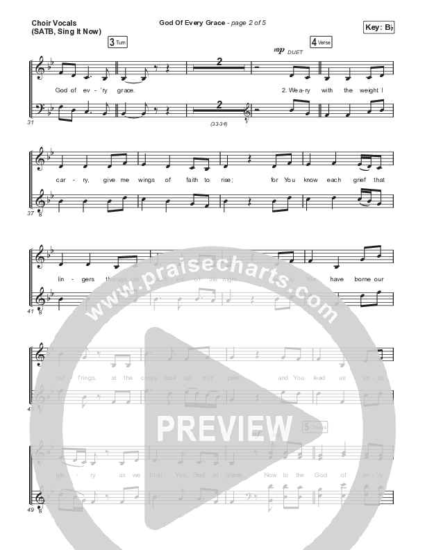 God Of Every Grace (Sing It Now) Choir Sheet (SATB) (Keith & Kristyn Getty / Matt Boswell / Matt Papa / Arr. Mason Brown)