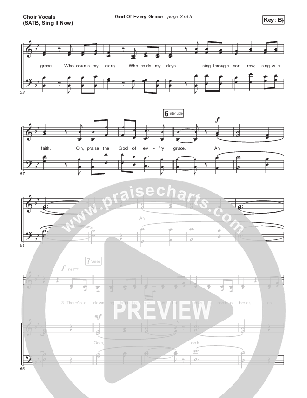 God Of Every Grace (Sing It Now) Choir Sheet (SATB) (Keith & Kristyn Getty / Matt Boswell / Matt Papa / Arr. Mason Brown)