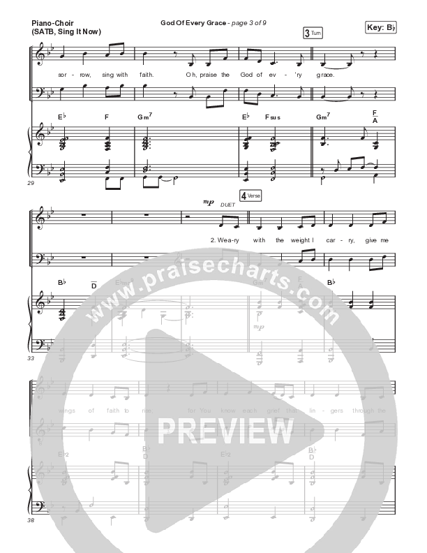 God Of Every Grace (Sing It Now) Piano/Choir (SATB) (Keith & Kristyn Getty / Matt Boswell / Matt Papa / Arr. Mason Brown)