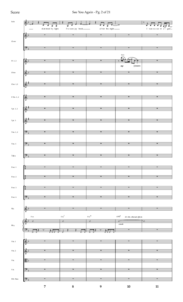 See You Again (Choral Anthem SATB) Orchestration (Lifeway Choral / Arr. John Bolin / Orch. Daniel Semsen)